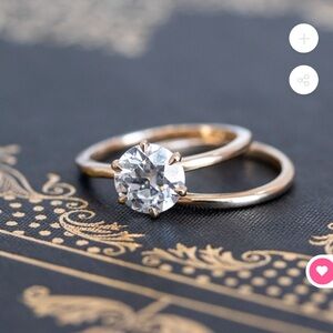 1.46ct old European cut natural diamond diamond ring 14kt yellow gold